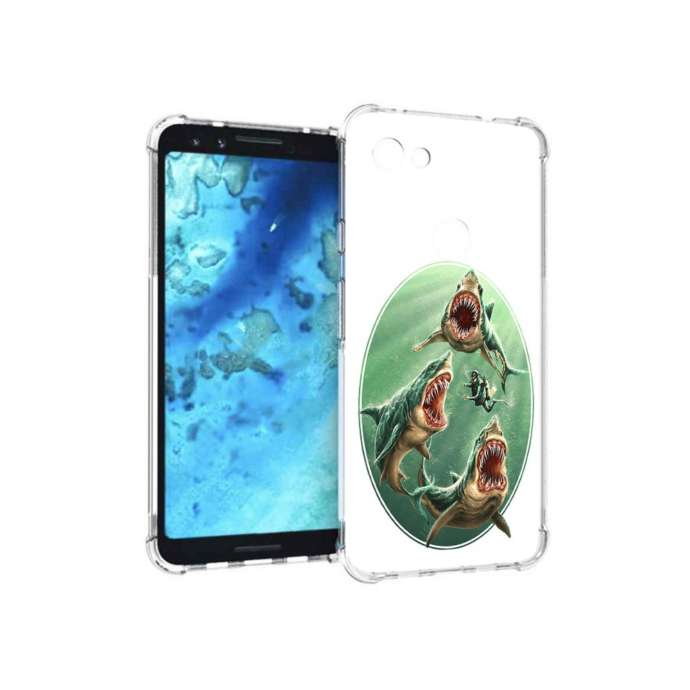 

Чехол MyPads Tocco для Google Pixel 3 синяя бездна, Прозрачный, Tocco