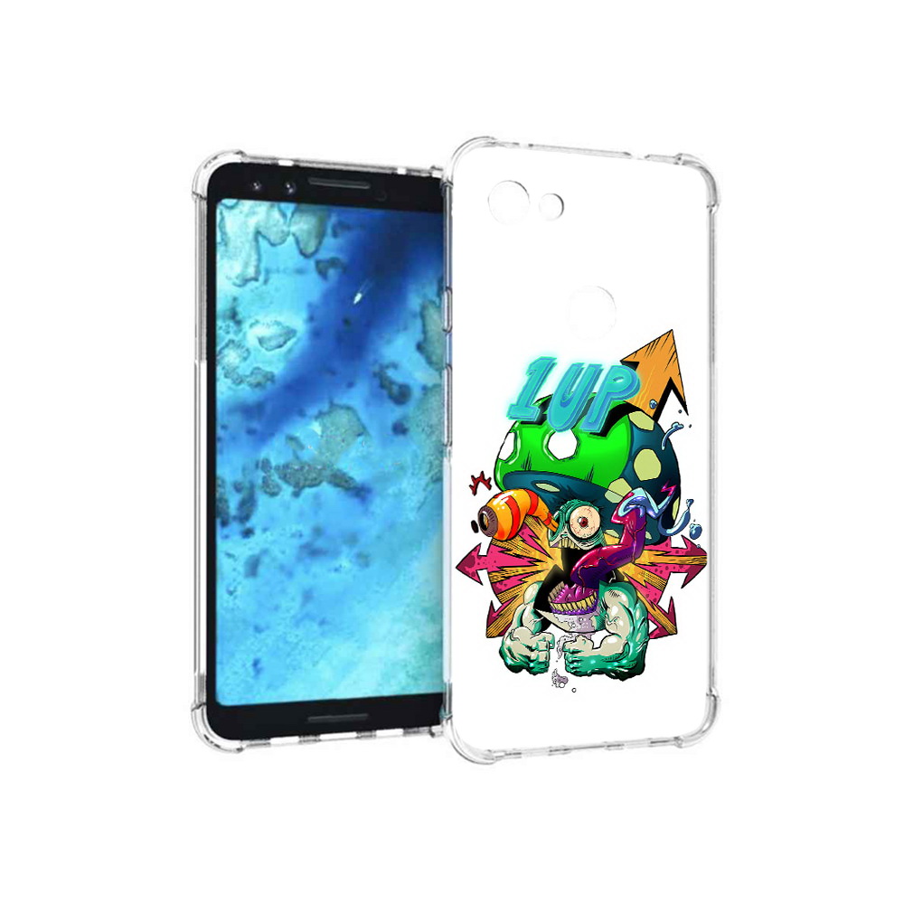 

Чехол MyPads Tocco для Google Pixel 3 сильный гриб абстракция, Прозрачный, Tocco
