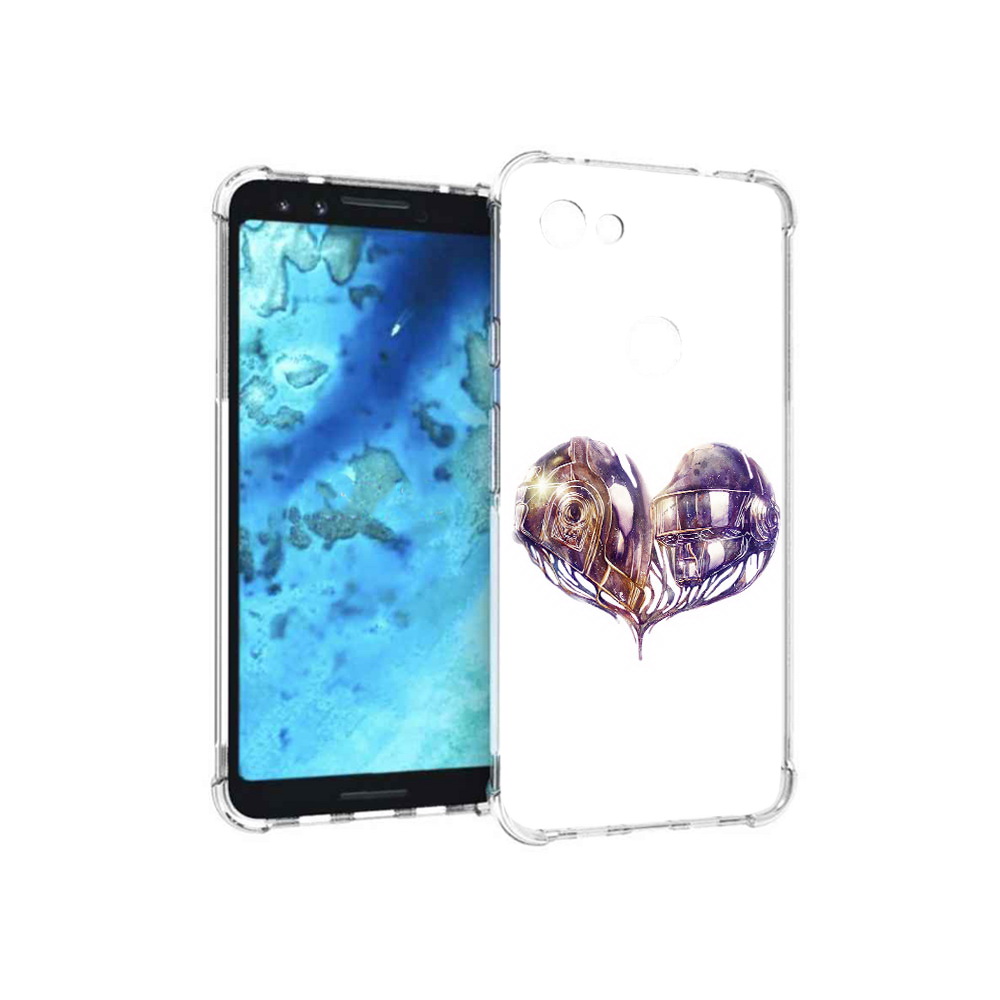 

Чехол MyPads Tocco для Google Pixel 3 сердце абстракция, Прозрачный, Tocco