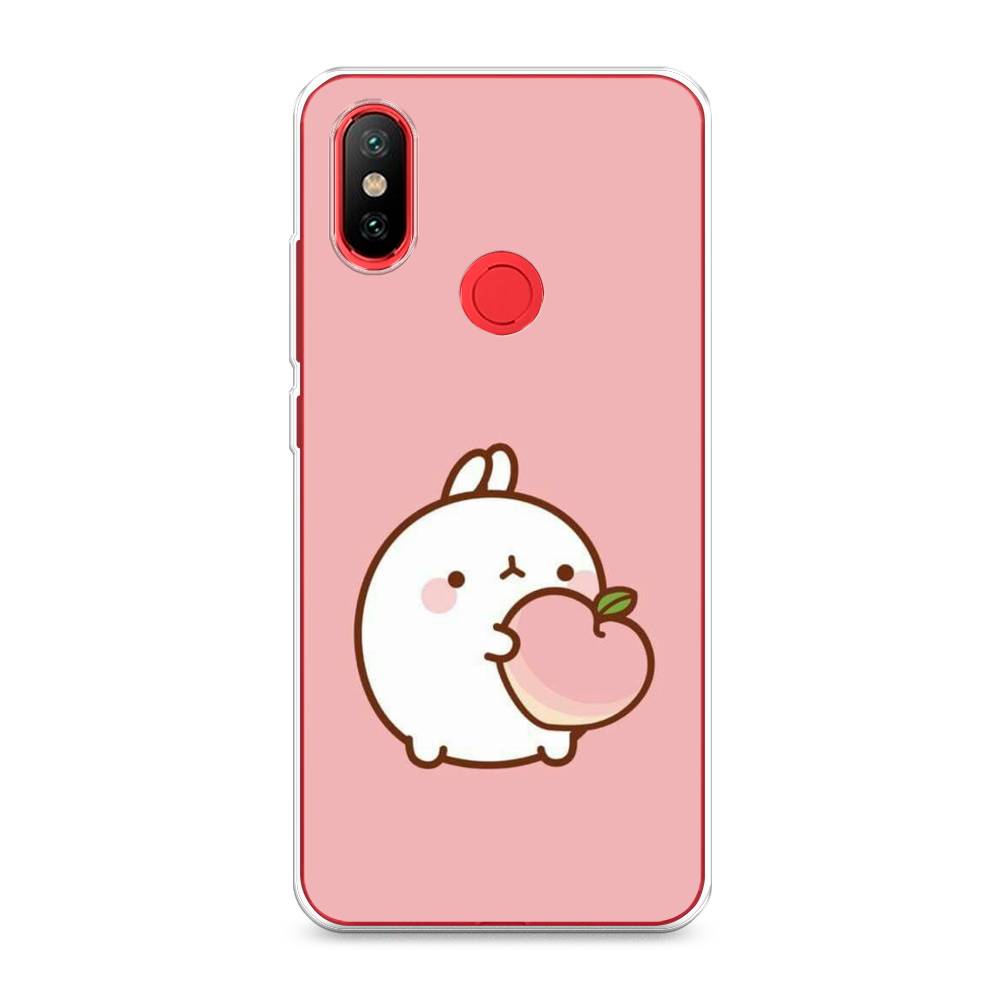 

Чехол Awog на Xiaomi Mi 6X/A2 "Кролик с персиком", Разноцветный, 33350-1