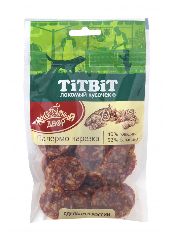 фото Лакомство для собак titbit, кусочки, баранина, говядина, 80г