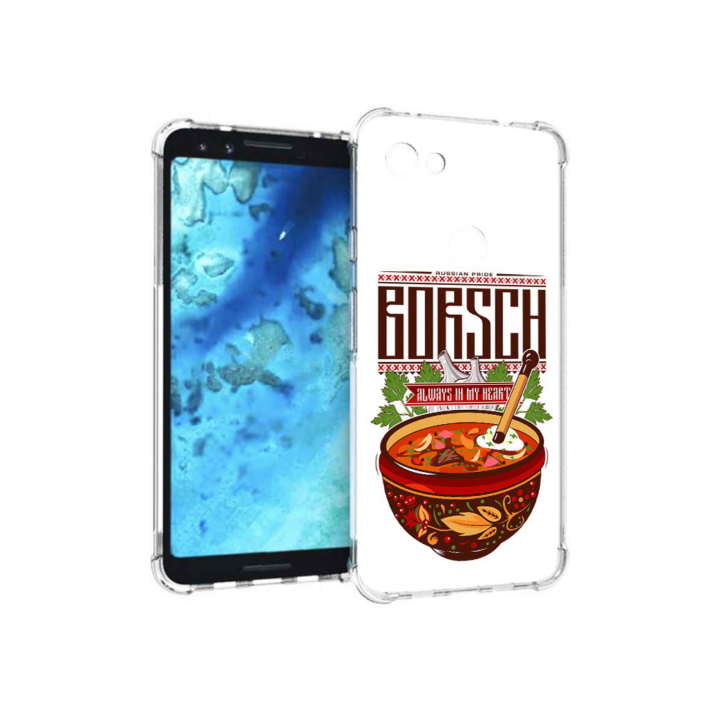 

Чехол MyPads Tocco для Google Pixel 3 русский борщ, Прозрачный, Tocco