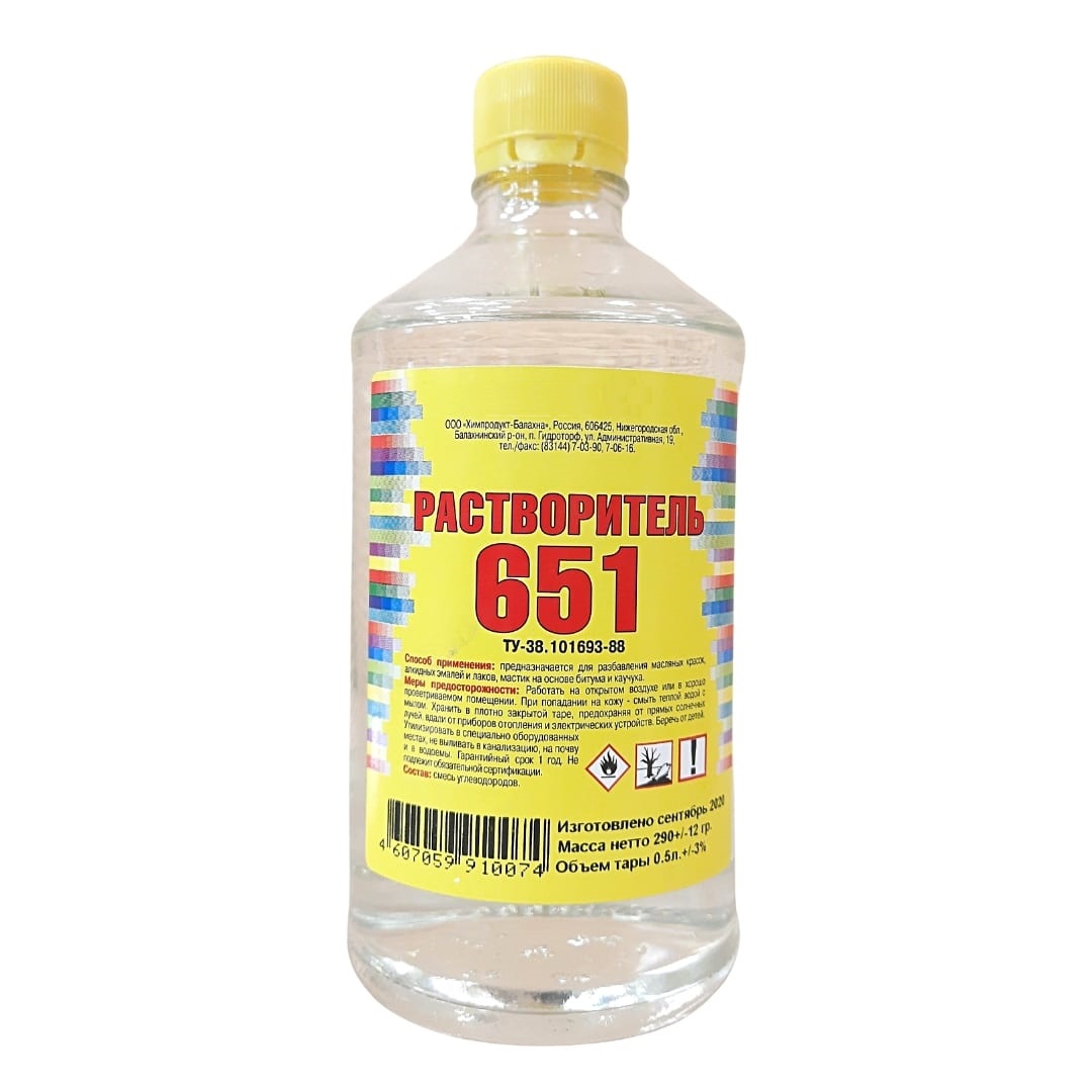 

Растворитель 651 0,5л Спринт