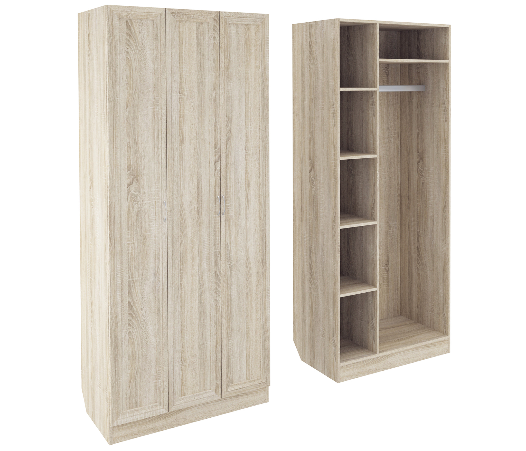 

Шкаф распашной Феникс ШК-3/1 Дуб сонома, Бежевый