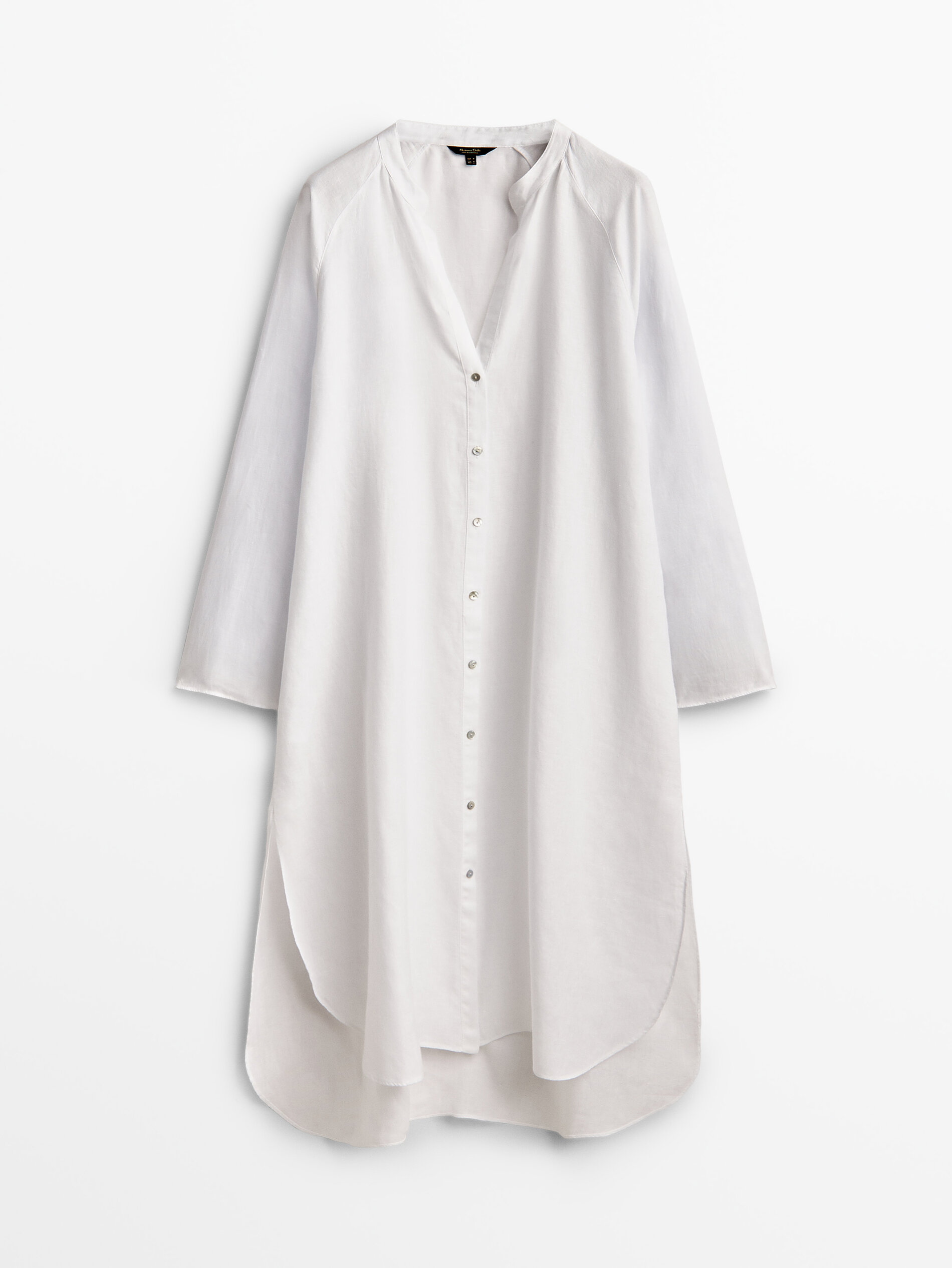 

Рубашка женская Massimo Dutti 05101512250 белая S, 05101512250