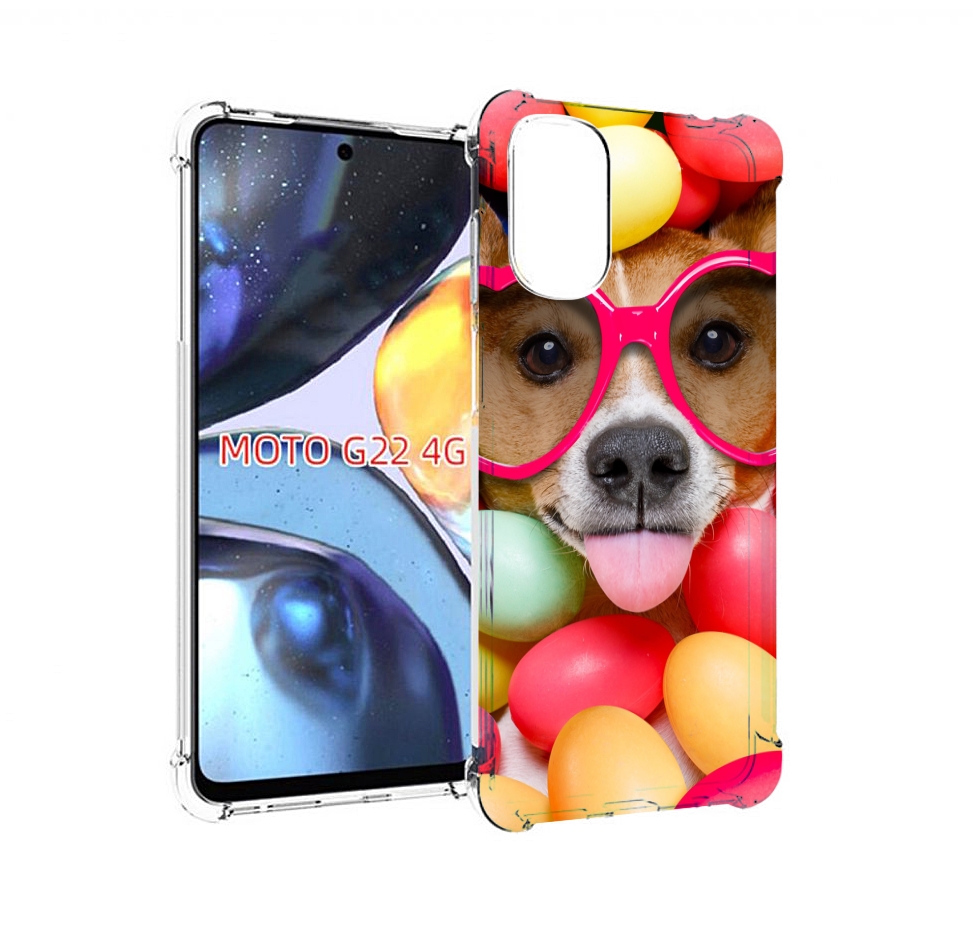 

Чехол MyPads Собака-в-яйцах для Motorola Moto G22 4G, Прозрачный, Tocco