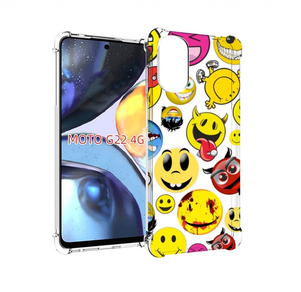 

Чехол MyPads Смайлики для Motorola Moto G22 4G, Прозрачный, Tocco