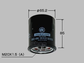 фото Фильтр масляный vic dc06 double core k2#a,l1#a,d1#a,d1#b,b16b,b20b,f2##,j3#a,p07a,e07z vic