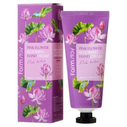 

Крем для рук с экстрактом лепестков розовых цветов FARMSTAY Pink Flower Lotus,100 мл