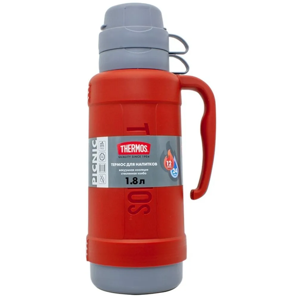 

Термос Thermos Picnic 40 Series 1.8л, карминно-красный, Красный;серый, Picnic 40 Series