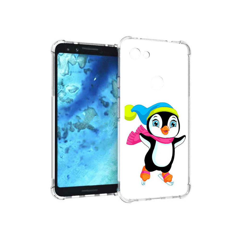 

Чехол MyPads Tocco для Google Pixel 3 пингвин на коньках, Прозрачный, Tocco