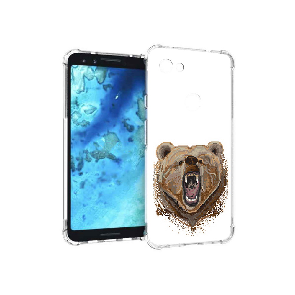

Чехол MyPads Tocco для Google Pixel 3 пиксельный медведь, Прозрачный, Tocco