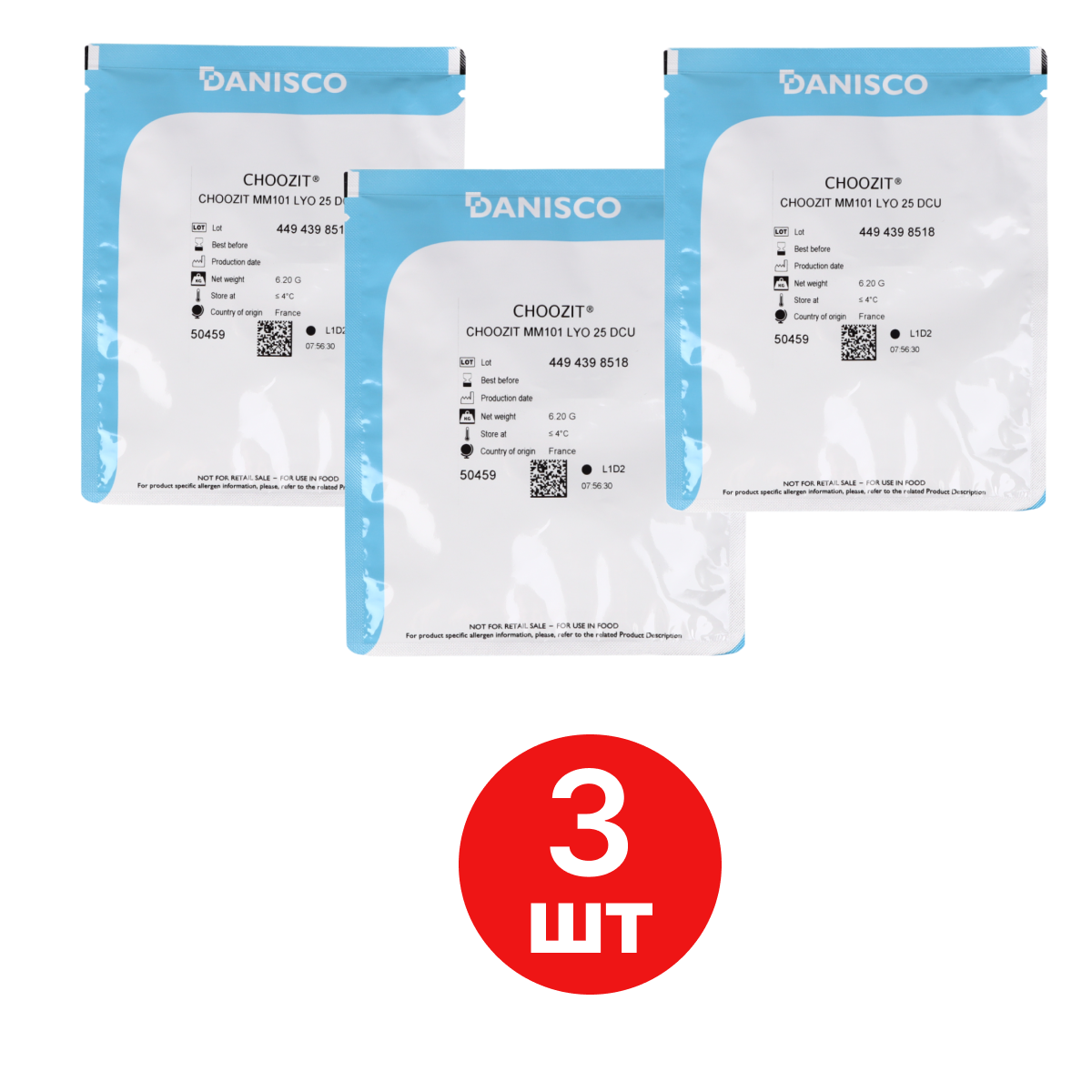 

Мезофильная культура Danisco, CHOOZIT MM 101 25 DCU х 3 шт, CHOOZIT MM 101 25 DCU мезофильные культуры (Danisco) (упаковка 3 шт.)