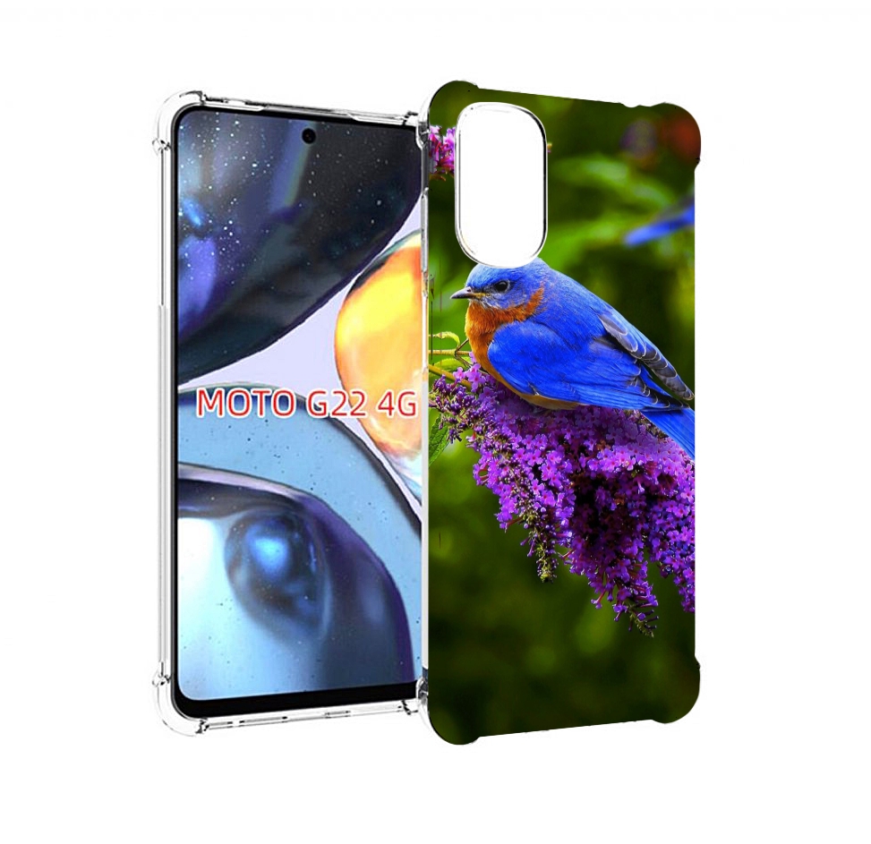 

Чехол MyPads Птица-сиреневая для Motorola Moto G22 4G, Прозрачный, Tocco