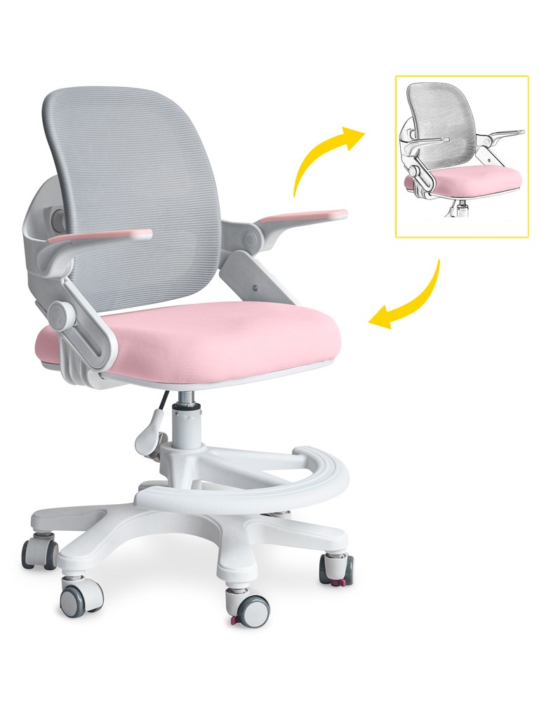 

Детское кресло ErgoKids Dumbo Air Pink Grey Y-308 KPG розовая, Y-308