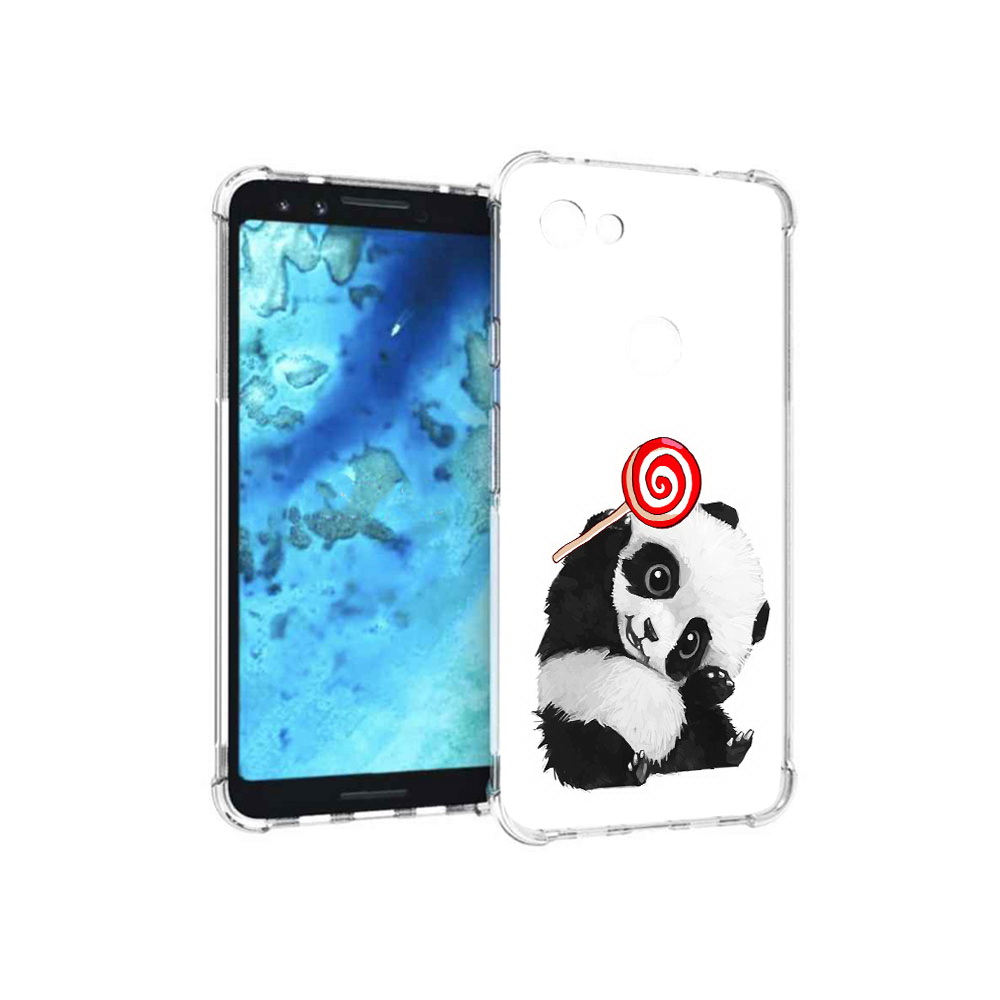 

Чехол MyPads Tocco для Google Pixel 3 панда с леденцом, Прозрачный, Tocco