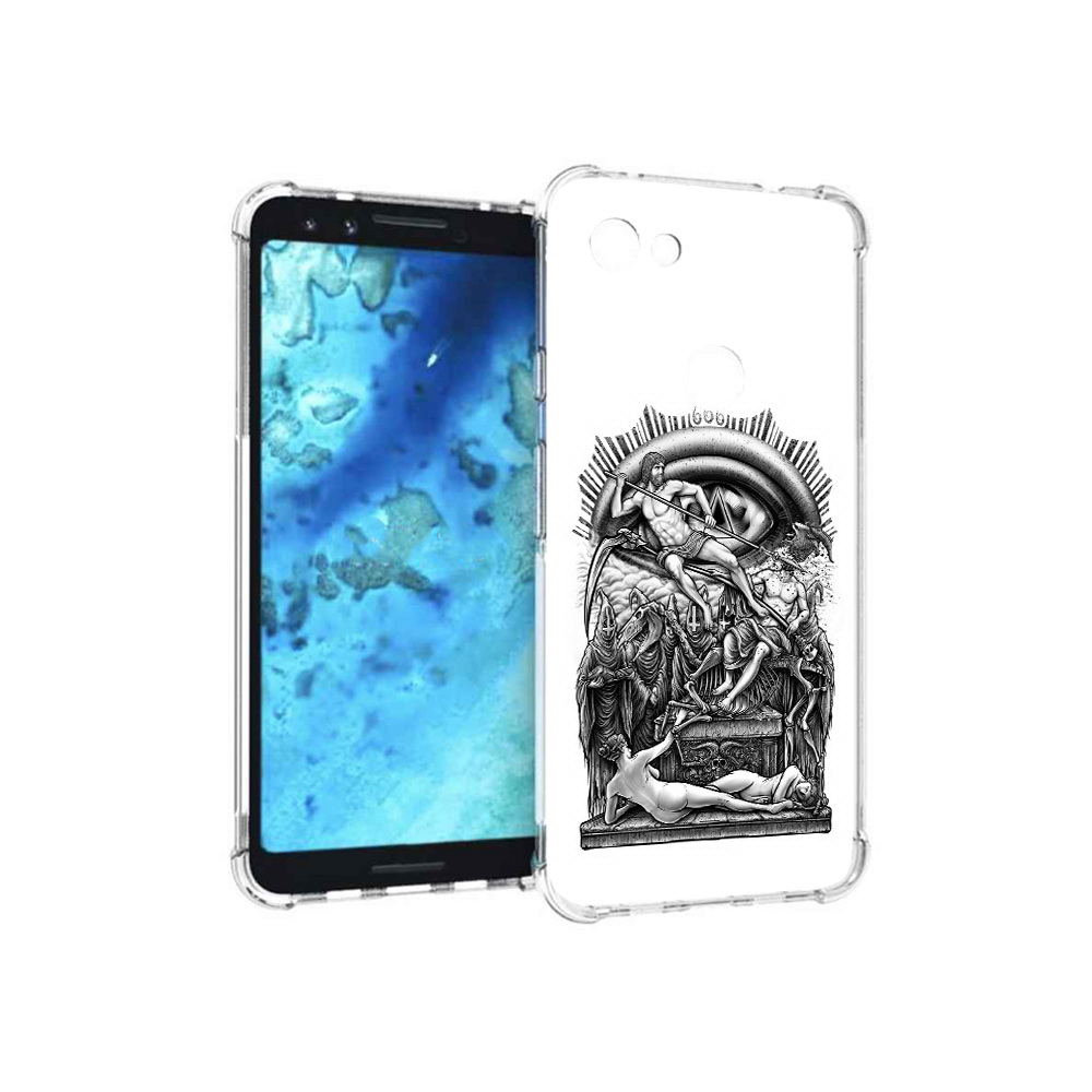 

Чехол MyPads Tocco для Google Pixel 3 оракул черно белый, Прозрачный, Tocco