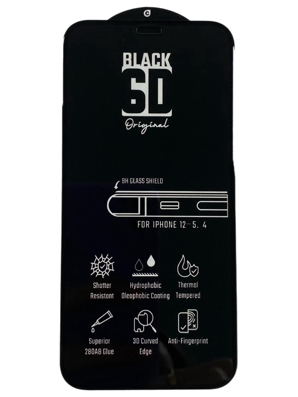 

Защитное стекло MOSSILY для iPhone 12 Mini (повышенной прочности) 6D черное