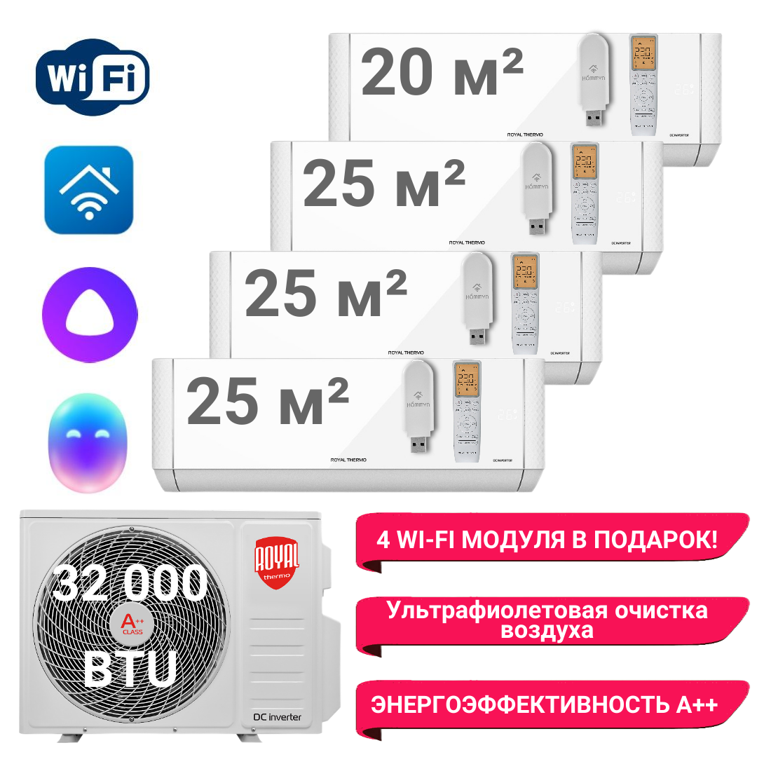 

Мульти сплит-система Royal Thermo RTFMO/32HN8, RTFMO/32HN8