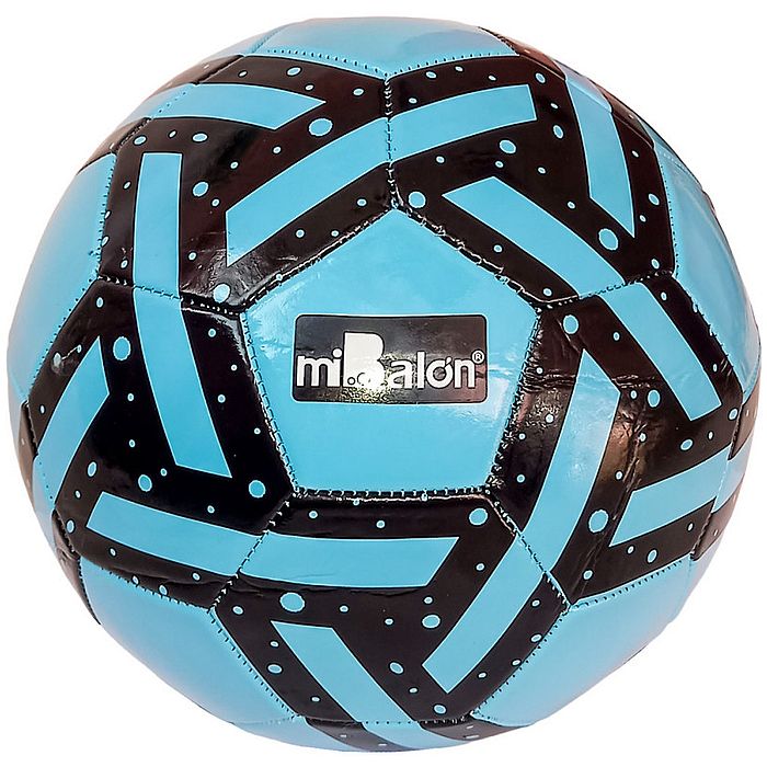 Мяч футбольный MIBALON 5, 3-слоя PVC 1. 6, 280 гр., голубой,черный