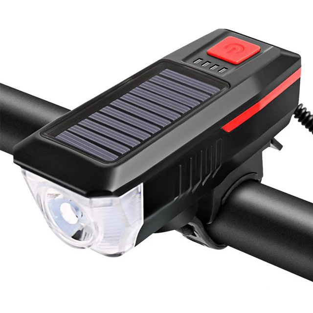 Светодиодный велосипедный фонарь URM THOT082283 на солнечной батарее, красный