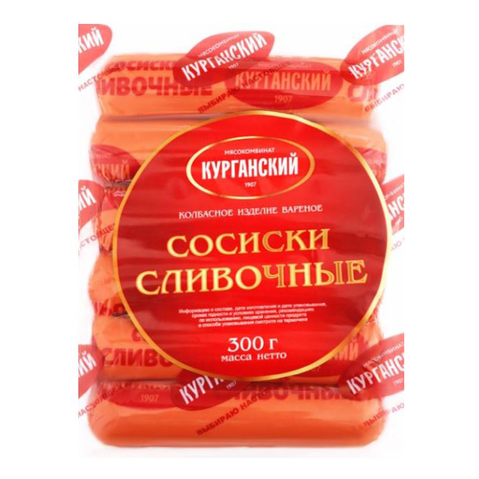 

Сосиски МК Курганский Сливочные 300 г