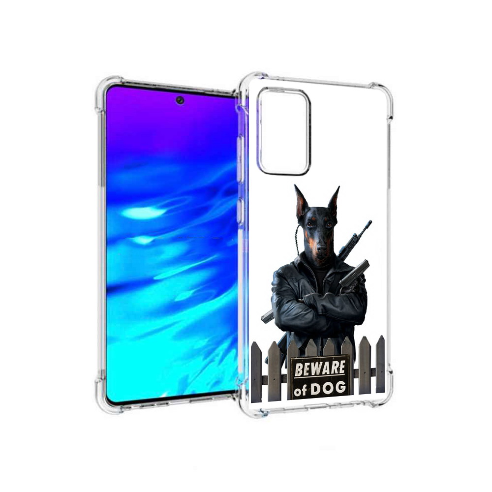 

Чехол MyPads Tocco для Samsung Galaxy A72 доберман (PT158633.553.332), Прозрачный, Tocco