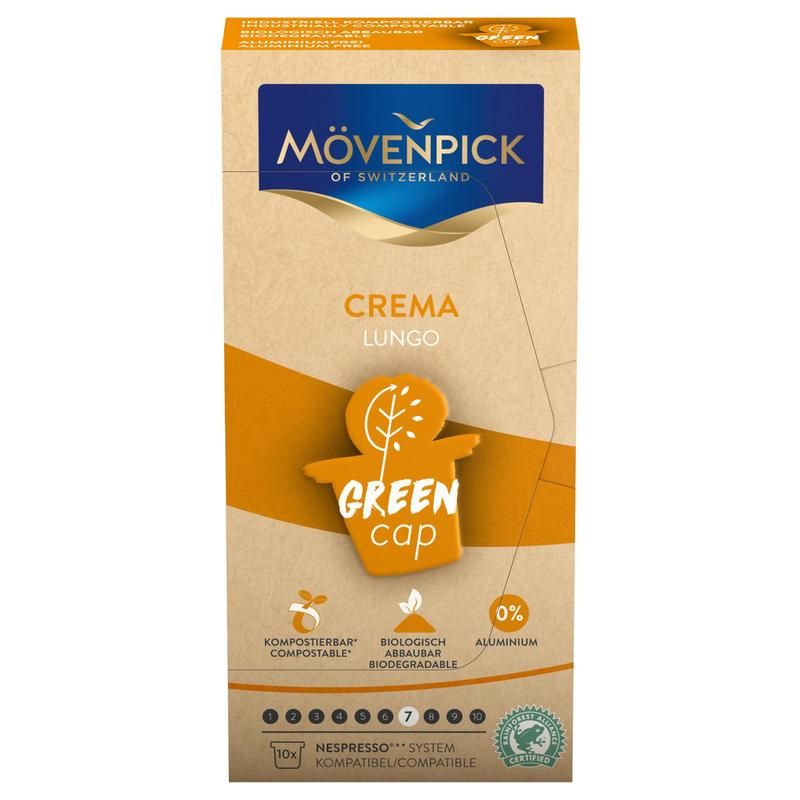 Кофе Movenpick Crema Lungo Green Cap в капсулах 5,7 г х 10 шт