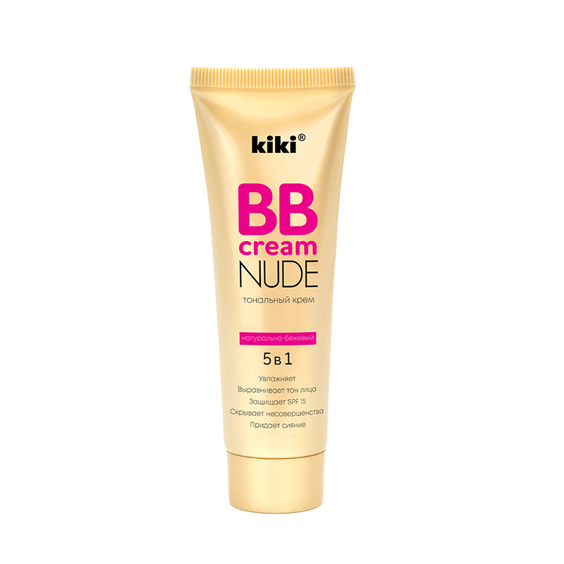 Тональный крем для лица KIKI BB NUDE 02, натурально-бежевый тональный крем belor design nude harmony тон 201 light beige