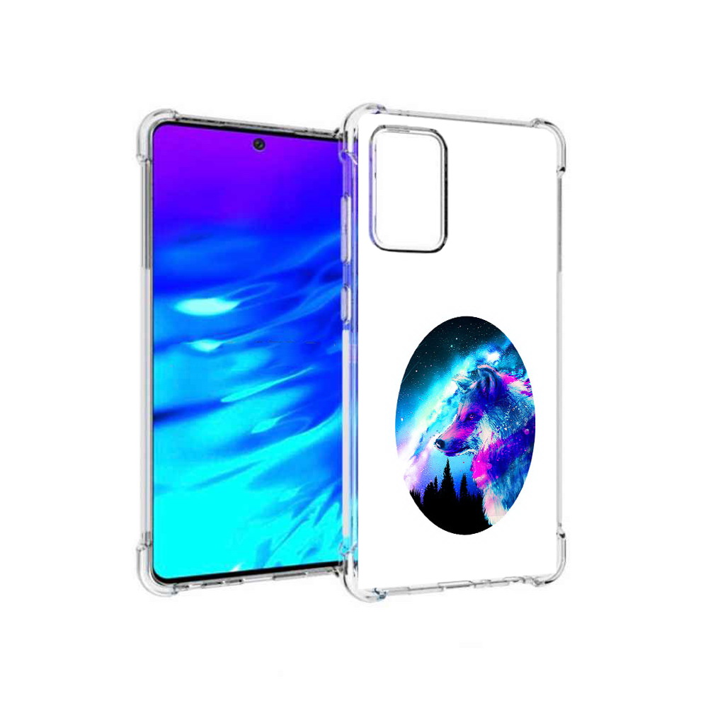 

Чехол MyPads Tocco для Samsung Galaxy A72 голубой волк (PT158633.553.293), Прозрачный, Tocco