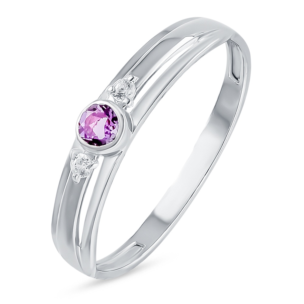

Кольцо из серебра р. , 585Gold 4100089572, аметист, 4100089572