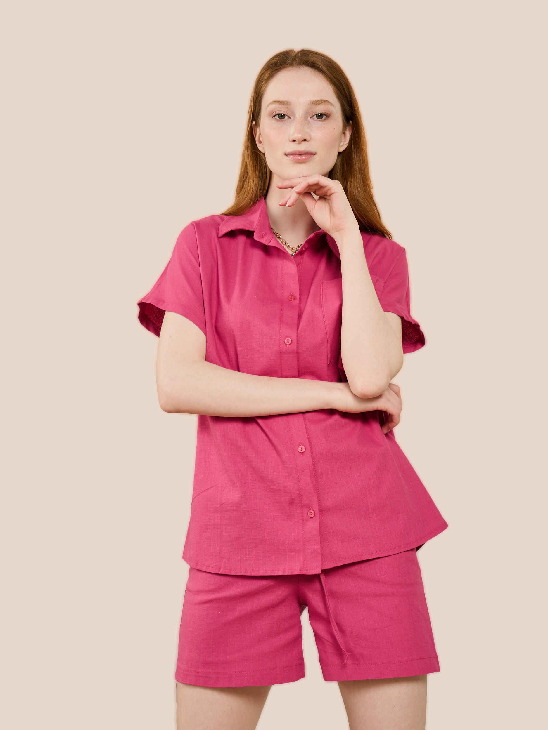 

Костюм женский Olya Stoff OS18133 розовый 46 RU, OS18133