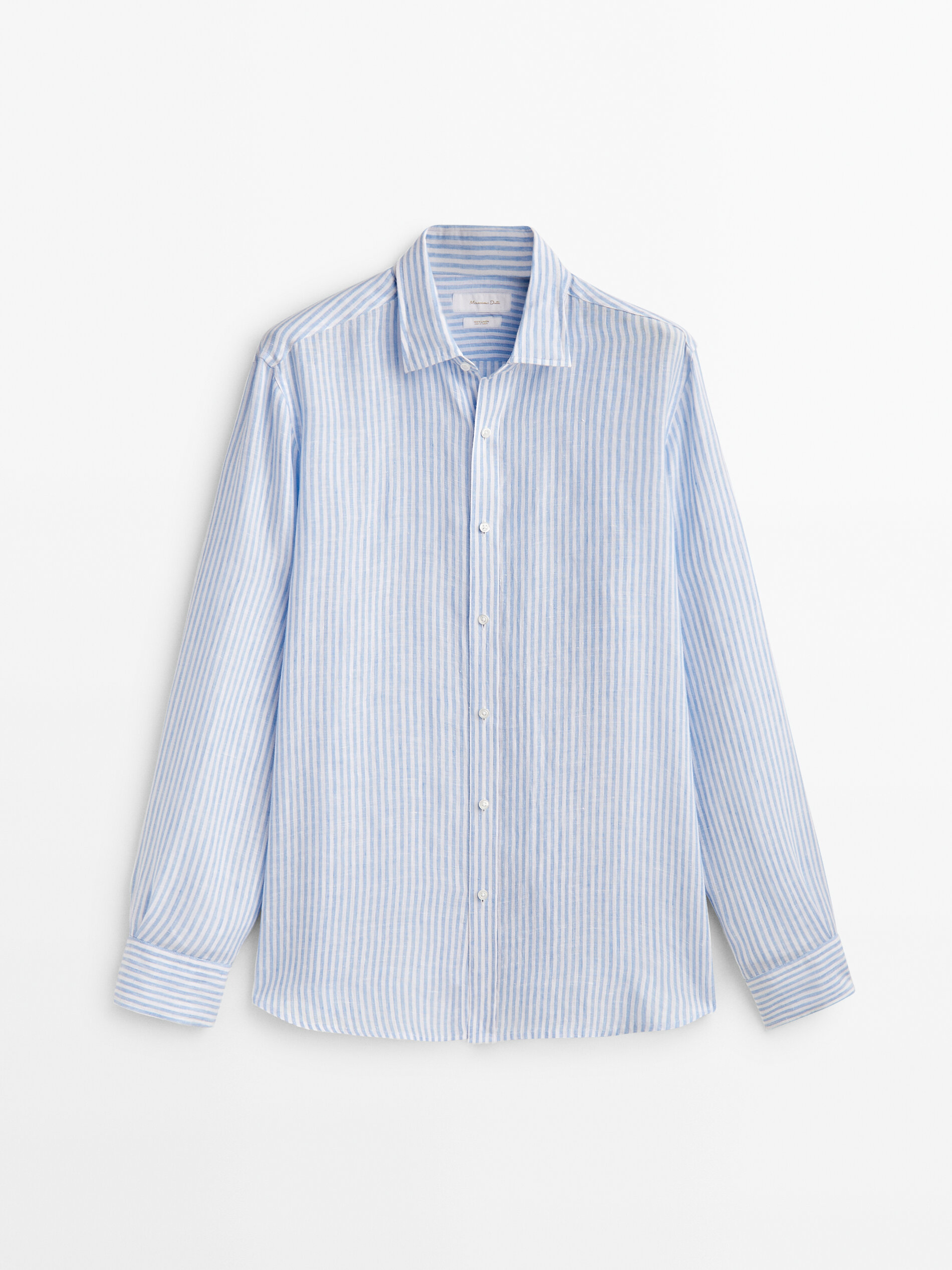 

Рубашка мужская Massimo Dutti 00104304403 голубая S, 00104304403
