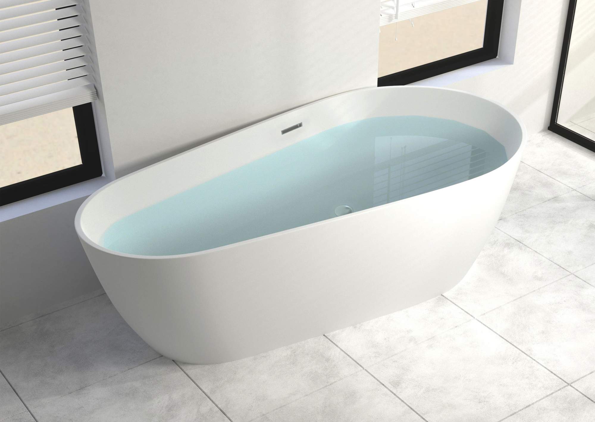 

Ванна акриловая отдельностоящая Cerutti SPA MIMI 170 белая слив-перелив (1700x800x580), Белый, MIMI 170