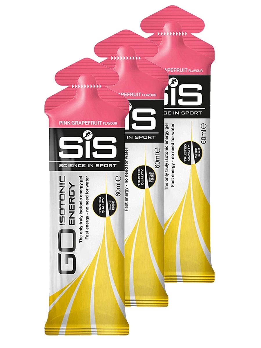 Изотонический гель SiS Go Isotonic Energy, 3 x 60 мл, pink grapefruit