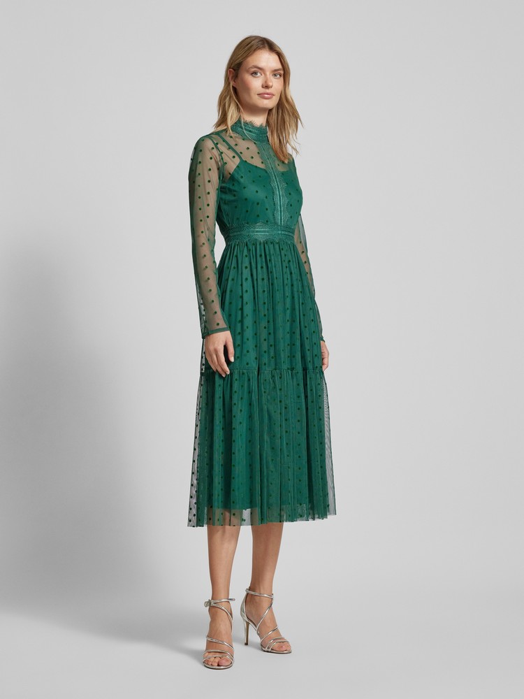 

Платье женское Lace & Beads Roman Lola Midi зеленое M, Зеленый, Roman Lola Midi