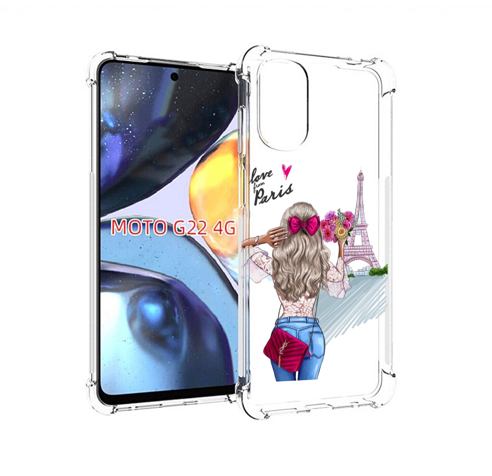 

Чехол MyPads Парижанка женский для Motorola Moto G22 4G, Прозрачный, Tocco