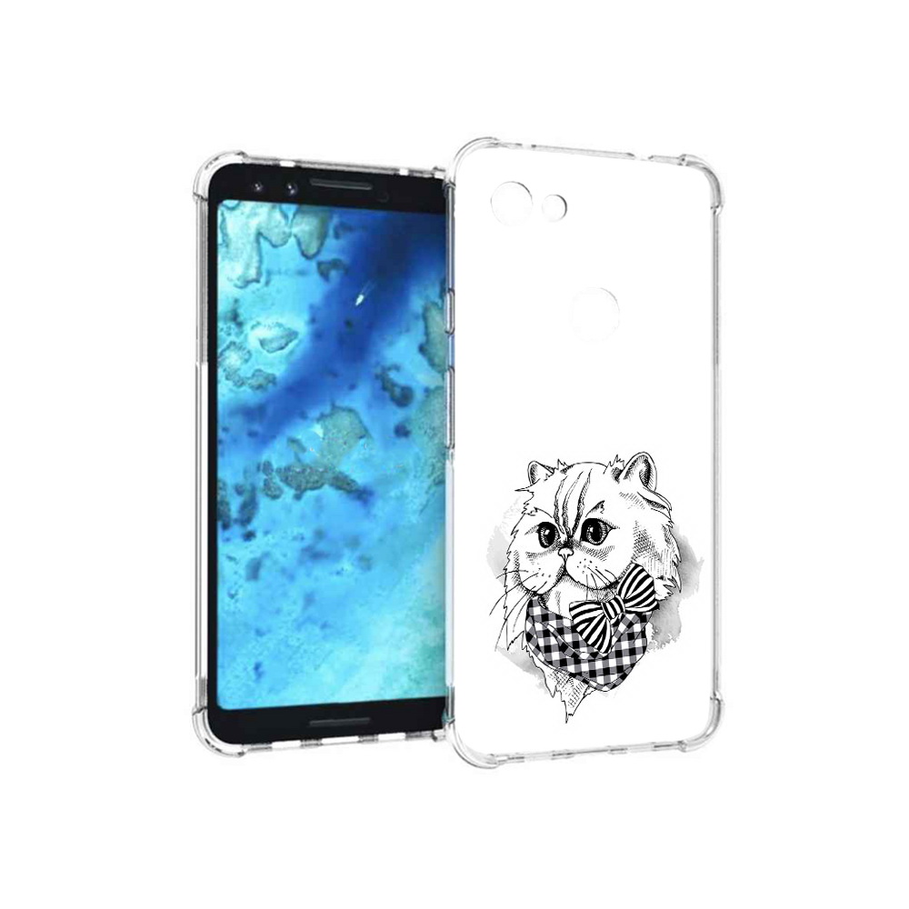 

Чехол MyPads Tocco для Google Pixel 3 нарисованная красивая кошечка, Прозрачный, Tocco