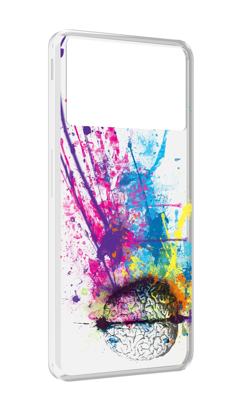 

Чехол MyPads яркий красочный мозг для ZTE Nubia Z40S Pro, Прозрачный, Tocco