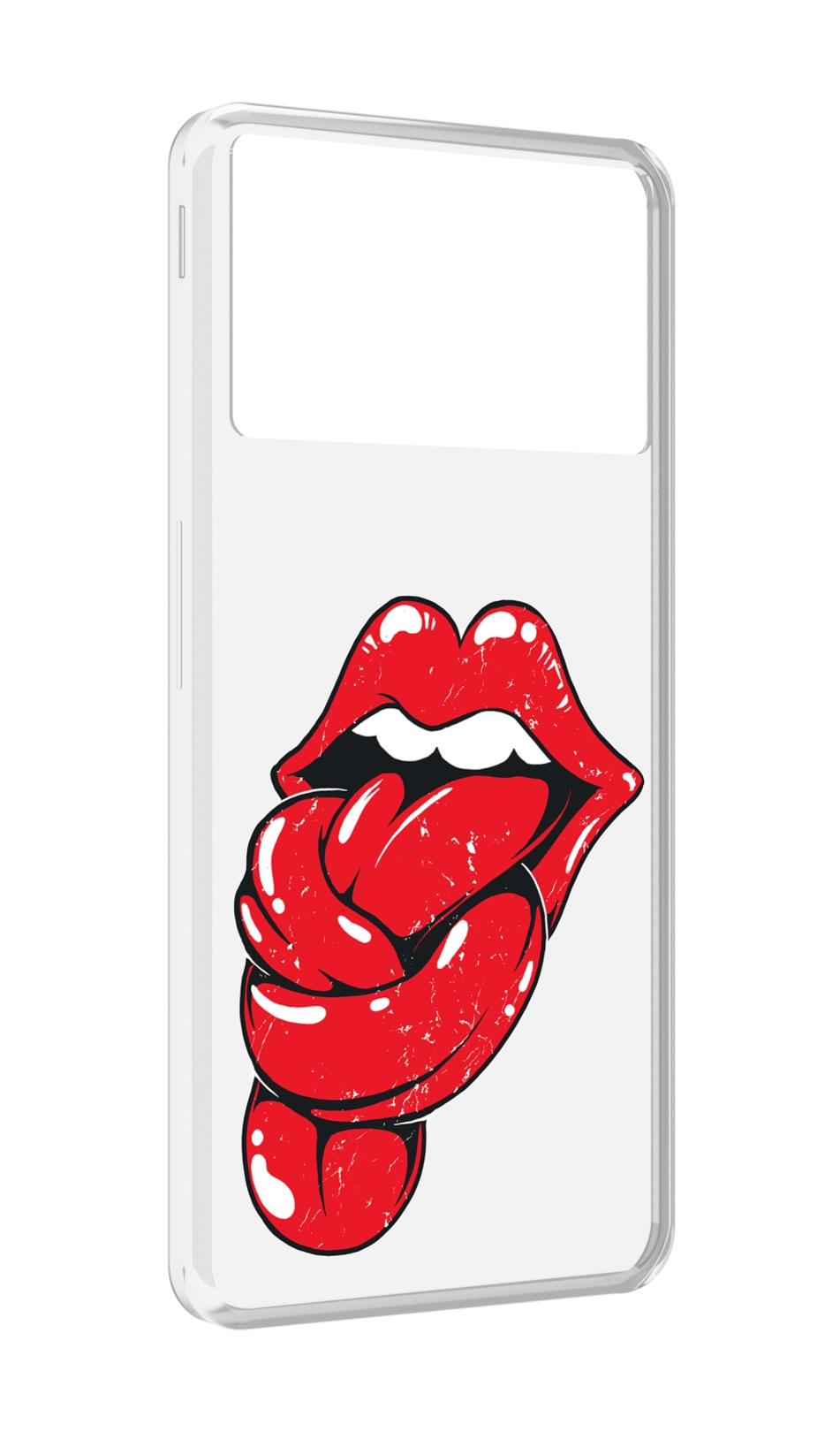 Чехол MyPads яркие губы с языком для ZTE Nubia Z40S Pro