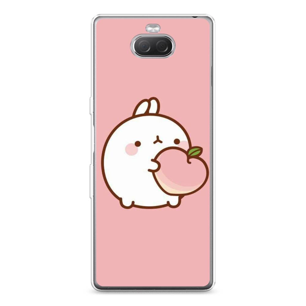 

Силиконовый чехол "Кролик с персиком" на Sony Xperia XA3 Ulta, 53950-1
