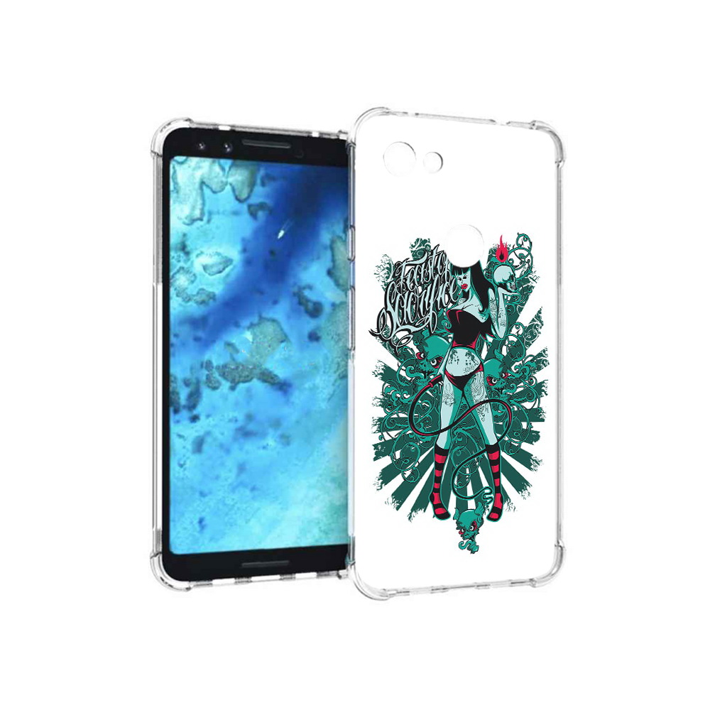 

Чехол MyPads Tocco для Google Pixel 3 нарисованная девушка в татуировках, Прозрачный, Tocco