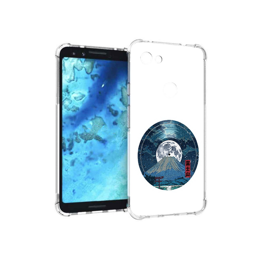 

Чехол MyPads Tocco для Google Pixel 3 нарисованная виниловая гора с луной, Прозрачный, Tocco