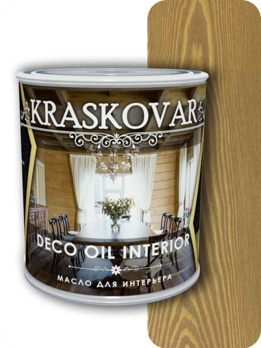 фото Масло для интерьера kraskovar deco oil interior тоскана 0,75л