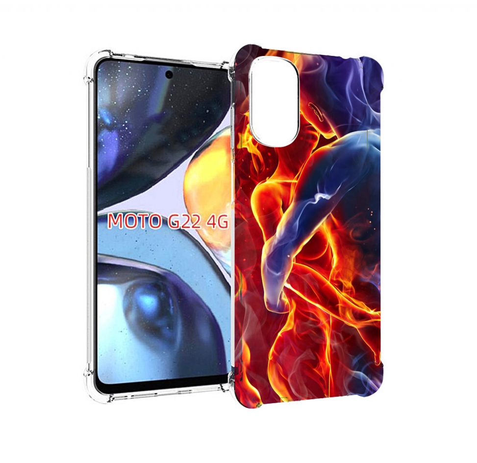 

Чехол MyPads Огонь-вода для Motorola Moto G22 4G, Прозрачный, Tocco