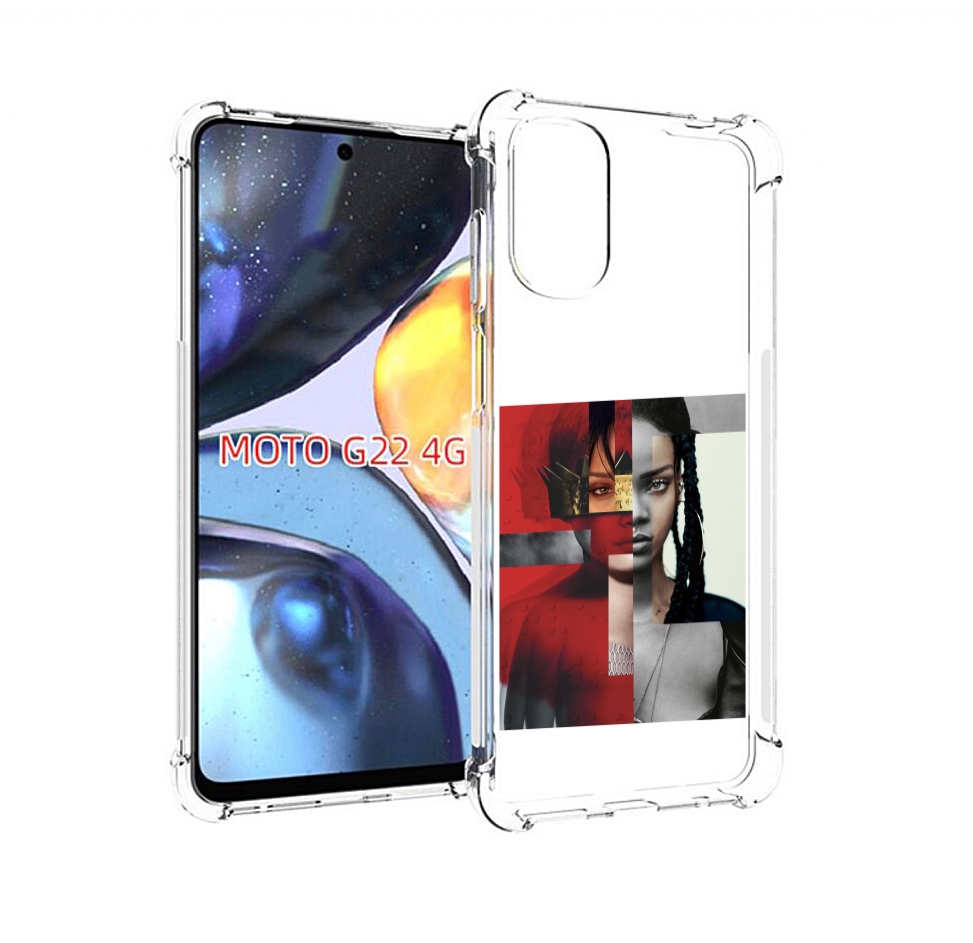 

Чехол MyPads Обложка-Рианна для Motorola Moto G22 4G, Прозрачный, Tocco