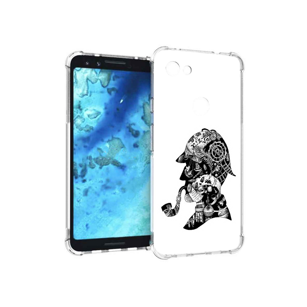 

Чехол MyPads Tocco для Google Pixel 3 мужчина с трубкой абстракция, Прозрачный, Tocco
