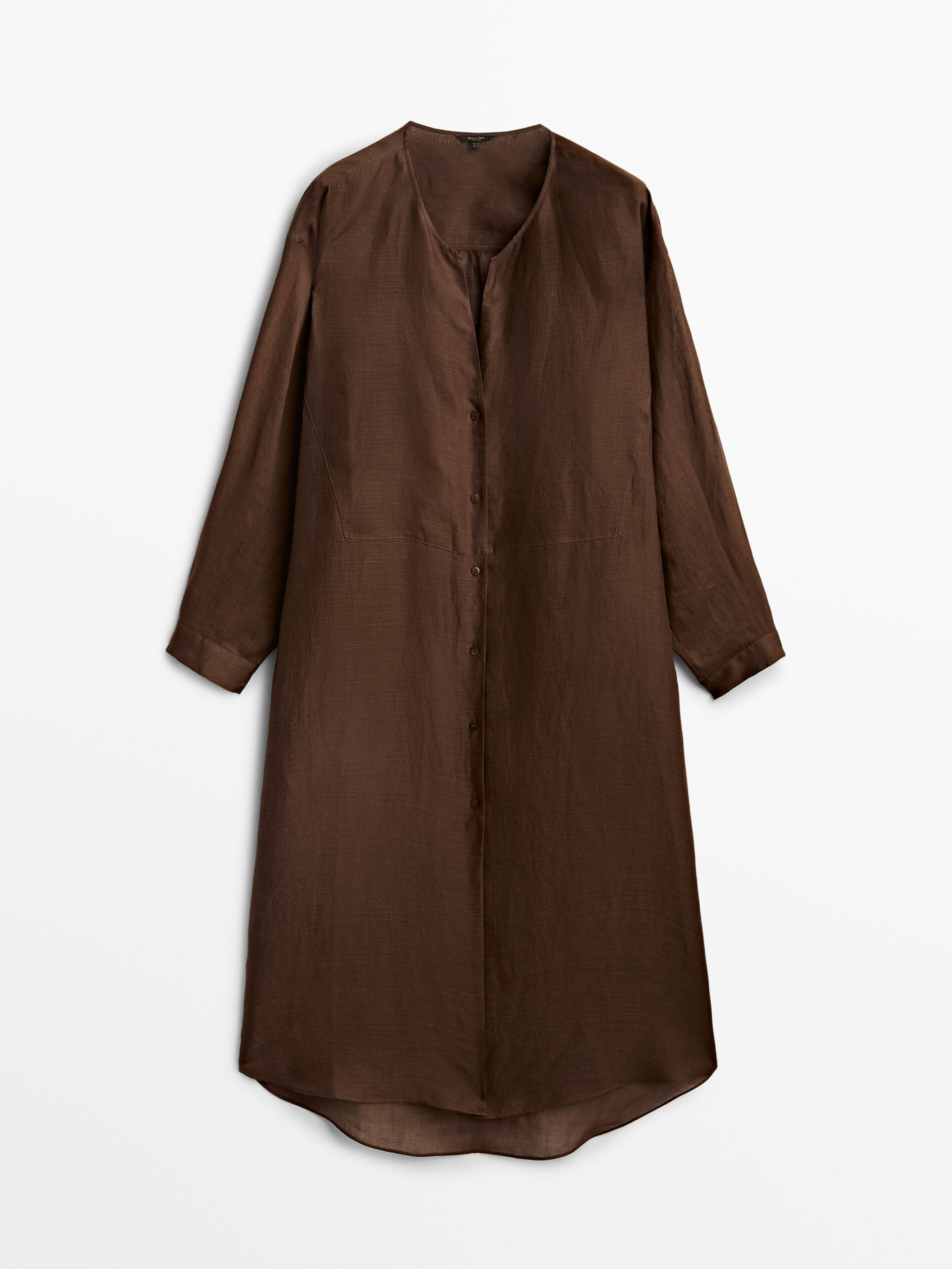 

Рубашка женская Massimo Dutti 05194516717 коричневая M, 05194516717