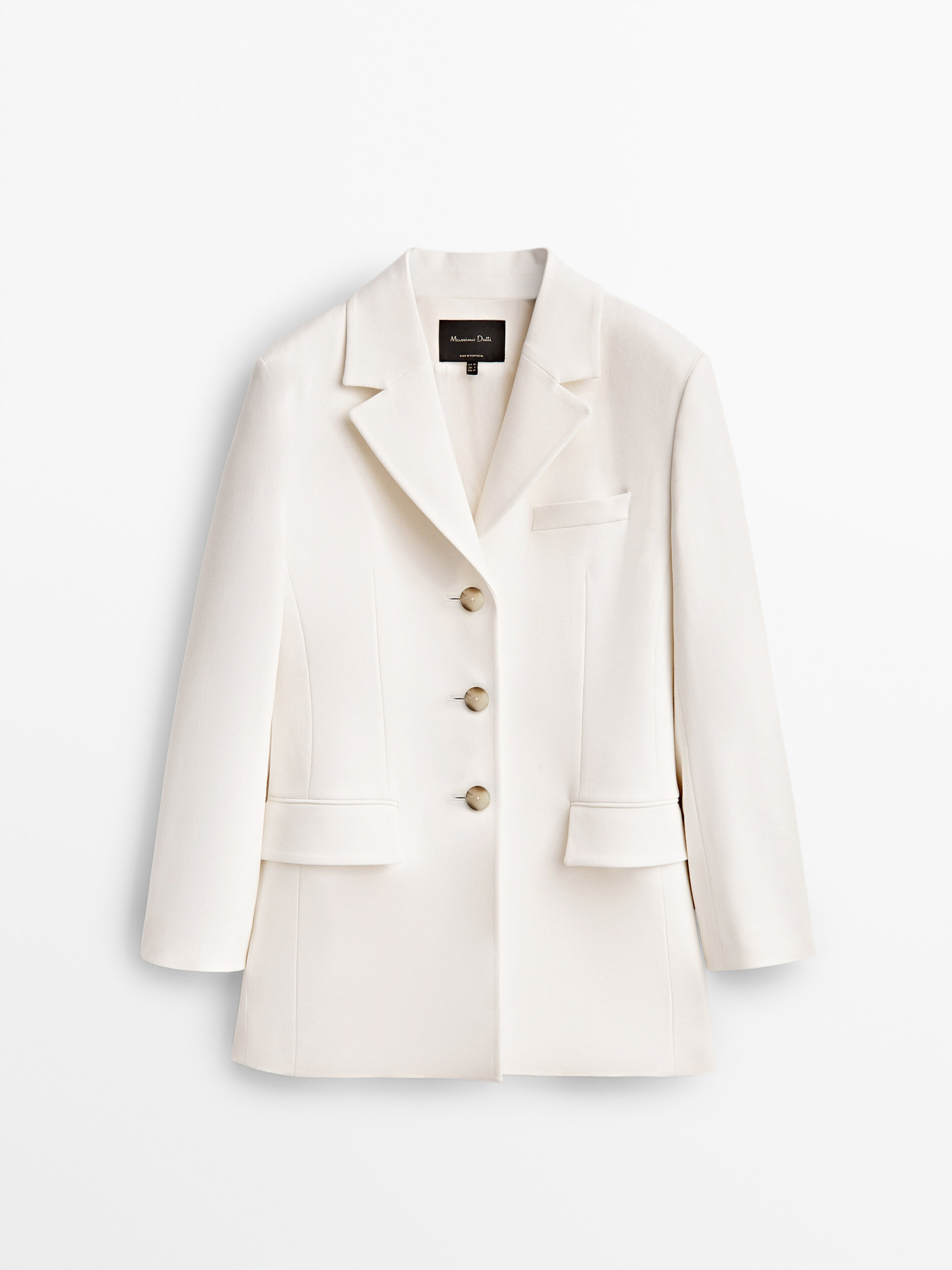 

Блейзер женский Massimo Dutti 06020601251 белый 42, 06020601251