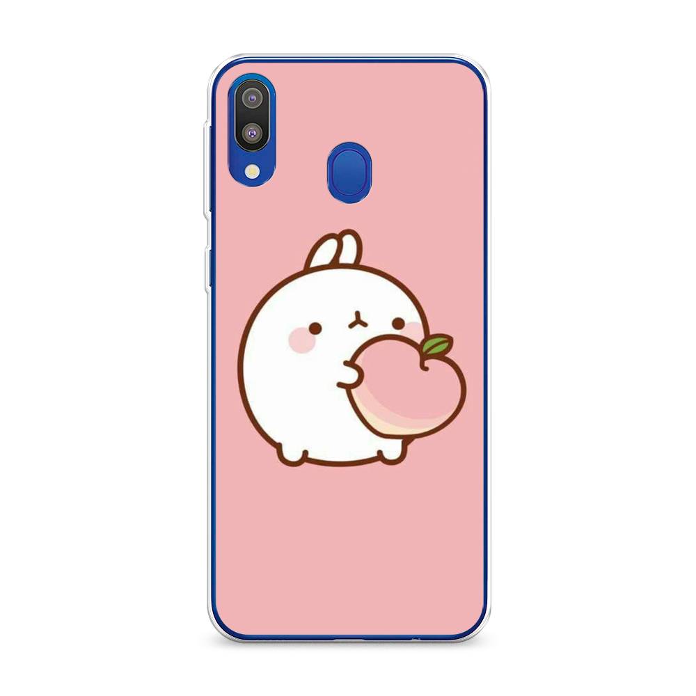 

Чехол Awog на Samsung Galaxy M20 "Кролик с персиком", Разноцветный, 27450-1